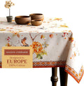 Maison d' Hermine Table Cloth Rectangle Table 100% Cotton 60 x 90 Inches Fall Tablecloth Reusable Everyday Use for Thanksgiving Christmas Decorations Dining Farmhouse Party (Kelim - Prairie)