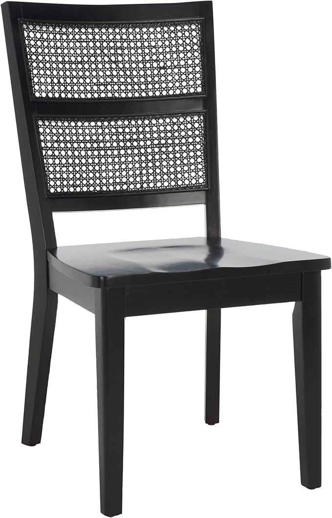SAFAVIEH Home Collection Toril Coastal Black Dining Chair Set of 2