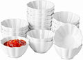 UIBFCWN 20 Pack 4oz Soy Sauce Dishes, Ceramic Dipping Sauce Bowls/Cups, 3.6inch Small Dip Bowls for Ketchup, Soy Sauce, Sushi, Condiments, Side Dishes, Microwave & Dishwasher Safe