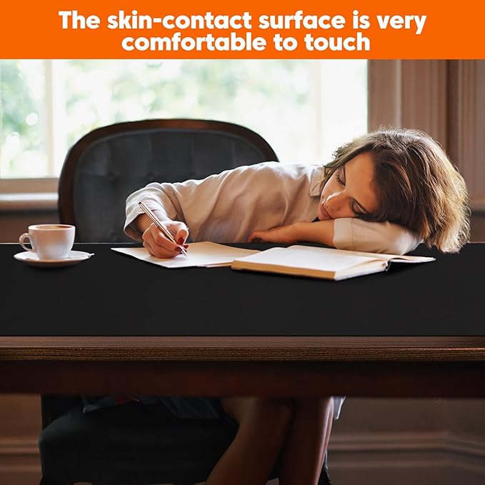 Extra Large Silicone Mat for Kitchen Counter,20"x80" Heat Resistant Mats for Countertop,New Skin-Friendly Material Quartz Countertop Protector Mats,Freely Cuttable (Black,1.6 mm Thick)