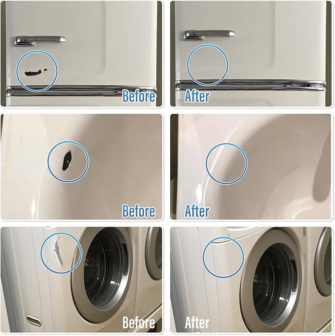 Porcelain Sink Touch Up Paint, High-Gloss Porcelain Repair Kit White & Appliance Paint for Chips, Scratches, Cracks and Spots on Enamel, Acrylic, porcelain, Sinks, Tubs, Bathtub, Appliances, Metal, Tiles in Kitchen and Bathroom. (Gloss White)