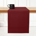 D'Moksha Homes Linen Dark Red Table Runner 72 Inches Long - 100% Pure Linen 14 x 72 Inch Table Runner for Dining, Valentines, Spring - Machine Washable