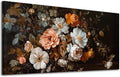 ADJUVANT Wall Art Vintage Floral Bouquet 40" L x 20" W, Old Fashioned Flowers Canvas Painting Romantic Artwork Classic Blooms Prints Botanic Wall Decor for Living Room Bedroom Dining Room Home Office
