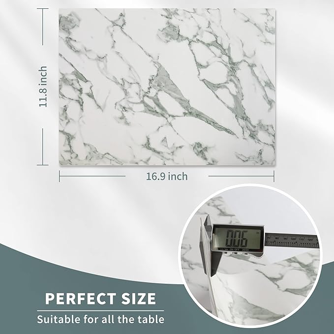Leather Placemats Set of 6, Marble Placemats for Dinner Table Mats Heat Resistant Placemats Washable Insulation Table Mat Kitchen Marble Place Mats Nordic Style