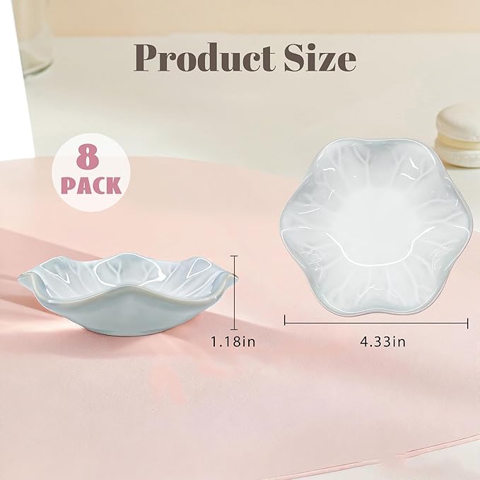 Ceramic Jewelry Tray, Ring Dish, Key Bowl Ceramic Tray 4.33 Inch, Ttrinket Dish Jewelry Dish, Desktop Decoration, Gifts for Mother Girlfriend Daughter,Mother's Day Gift (1Pcs-Lotus Leaf)