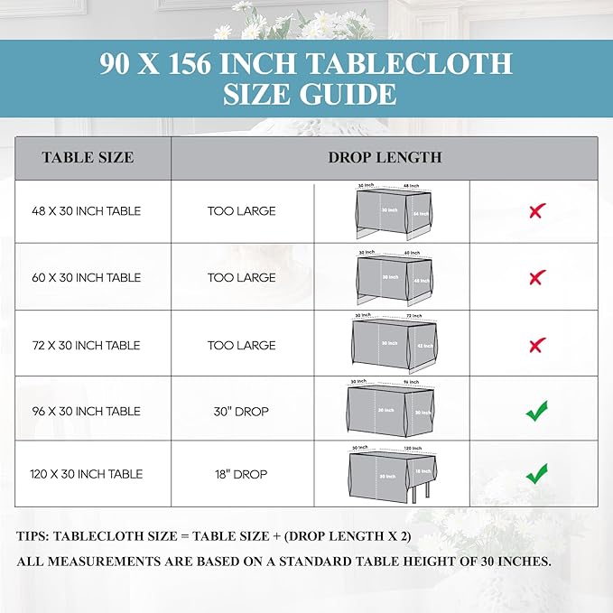 VidaFete Tablecloth 6 Pack 90 * 156inch Rectangle Table Cloth Polyester, Stain Wrinkle Resistant Polyester Dining Table Cover for Kitchen Dinning Party Wedding Rectangular Buffet Decoration(Pink)
