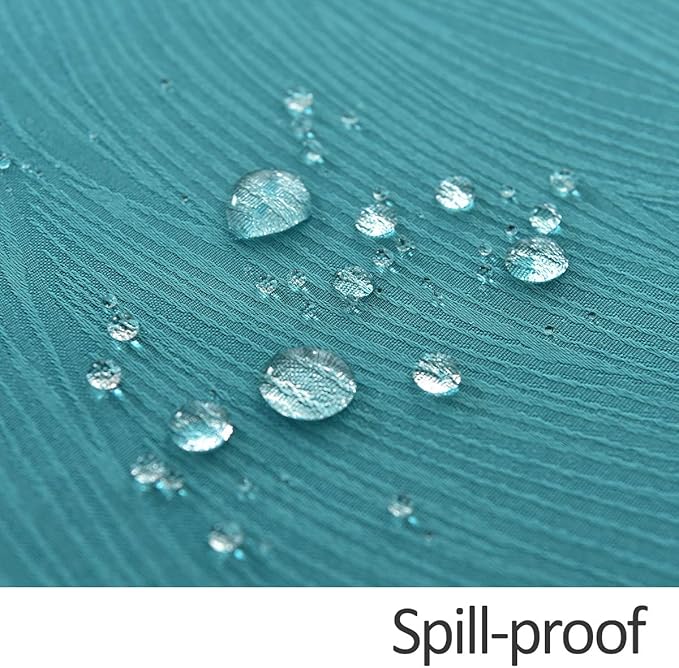 maxmill Jacquard Tablecloth Swirl Design Spillproof Wrinkle Free Water Resistant Heavy Weight Soft Table Cloth Decorative Fabric Table Cover for Outdoor and Indoor Use Square 52 x 52 Inch Teal