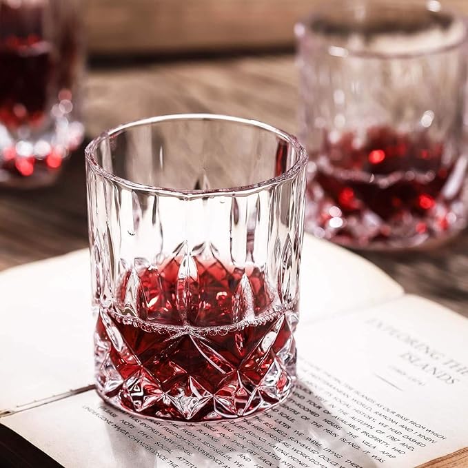 Set of 3 Crystal Whiskey Glasses - 11 oz Double Old Fashioned Tumbler, Perfect for Bourbon, Vodka, and Cocktails (Set of 3)