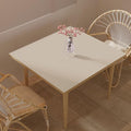 Leather Table Cover,1.8mm Thick,42x42 Inch Table Protector,Table Protector for Dining Room Table,Dining Table Cover,Table Cover Protector(Beige+Light Gray,42x42)