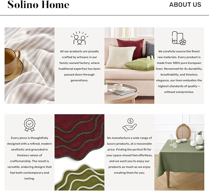 Solino Home Linen Cloth Placemats Set of 6-100% Pure Linen Hemstitch Pink Placemats 14 x 19 Inch - Classic Hemstitch Table Place Mats for Valentines, Spring, Easter