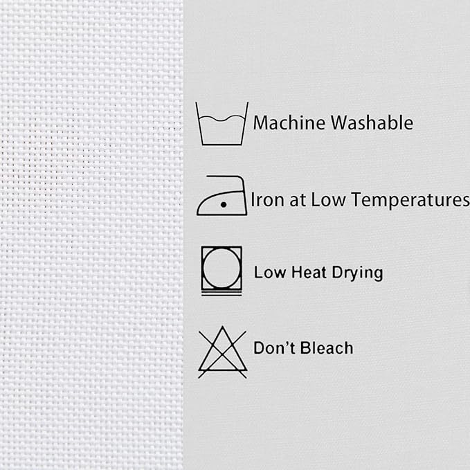 Hiasan 2 Pack Faux Linen Rectangle Tablecloth - Wrinkle and Stain Resistant Washable Table Cloth for Kitchen Dining Room Holiday Table Cover for Party Dinner, White, 60 x 120 Inch
