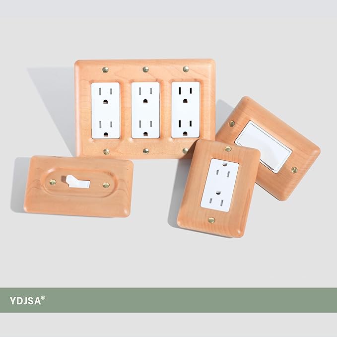 Triple Light Switch Cover Plate Premium Maple Wood Design For Elegant And Durable Switch Plates