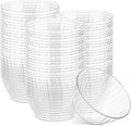 PLASTICPRO 200 Pack Small Plastic Bowls Crystal Like 6 oz Bowls Elegant Bulk Pack Clear Plastic Bowls for Party and Occasions