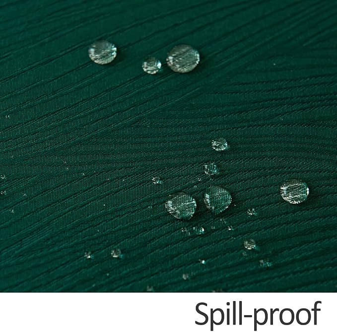 maxmill Rectangle Swirl Design Tablecloth Waterproof Spillproof Wrinkle Free Table Cloth, Kitchen Dinning Tabletop Decoration, Fabric Table Cover for Christmas Parties, 52 x 70 Inch, Hunter Green