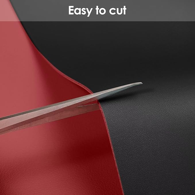 Leather Table Cover,1.8mm Thick,42x84 Inch Table Protector,Table Protector for Dining Room Table,Dining Table Cover,Dining Table Protector.(Black+Wine Red,42x84)