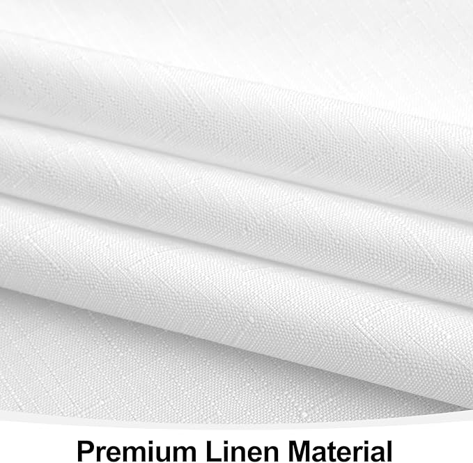 Smiry Rectangle Table Cloth Linen Textured, Waterproof Spillproof Anti-Wrinkle Burlap Tablecloth, Washable Decorative Fabric Table Cover for Dining, Party, Banquet, 60 x 84 Inch, White