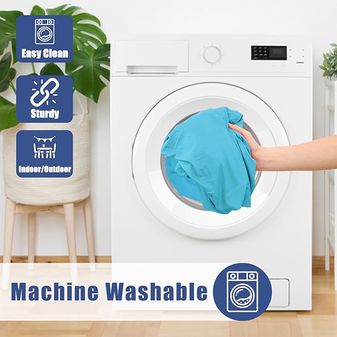 Spandex 4 Foot Rectangle Table Cloth 2 Pack, Elastic Fitted Tablecloths for Picnic, Stretch Washable Patio Table Cover for Outdoor, Camping, Banquet and Parties (Blue Mist, 30"x48")