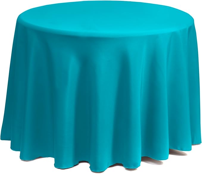 Gee Di Moda Round Tablecloth - 70 Inch Caribbean Round Table Cloth for 24 to 48 Inch Round Tables - Heavy Duty Washable Fabric - for Buffet Table, Holiday Party, Dinner, Wedding & Baby Shower