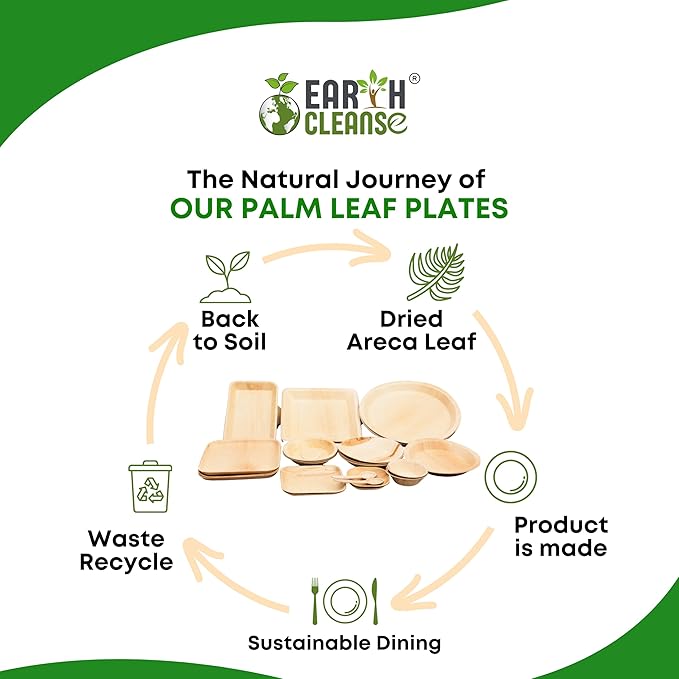 Areca Palm Leaf 10-Inch Square Compartment Plates (200 Count) – 100% Compostable, Biodegradable Like Bamboo Plates | Eco-Friendly Disposable Dinnerware | Microwave & Oven Safe