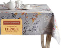 Maison d' Hermine Table Cloth Rectangle Table 100% Cotton 60 x 90 Inches Fall Tablecloth Reusable Everyday Use for Thanksgiving Christmas Decorations Dining Farmhouse Party (Equinoxe - Grey)