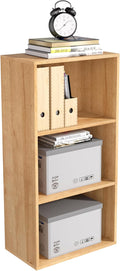 Wooden 3 Cube Storage Organizer,3 Tier Low Bookcase Freestanding Storage Display Organizer,Versatile Cubes Shelf and Cubby Unit for Any Space 15.7inch