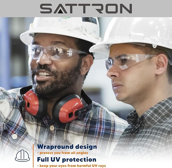 Clear Safety Glasses Bulk of 50, ANSI Z87.1 Eye Protection for Women Men, Scratch & Impact Resistant Protective Glasses, Ideal for Lab, Construction, Shooting