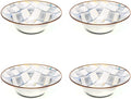 MACKENZIE-CHILDS Enamel Breakfast Bowl, Unique Soup Bowl or Cereal Bowl, Dinnerware, Sterling Check, Set of 4