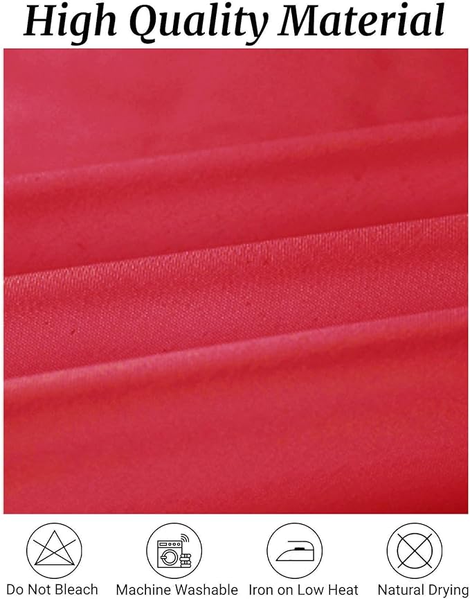 Fokitut 6 Pack Round Tablecloth, 70 Inch, Stain Resistant and Wrinkle Polyester Table Cloth, Fabric Table Cover for Kitchen Dining, Wedding, Party, Holiday Dinner-Red