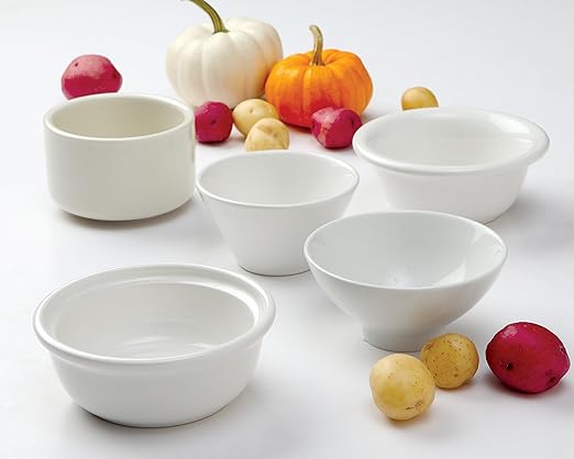 Tuxton China BEB-130B Bowl, 13 oz., 5-1/4" Diameter x 2-1/4"H, Microwave and Dishwasher Safe, Oven Proof, Fully Vitrified, Ceramic, DuraTux, American White/Eggshell, Pack of 12