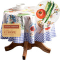 Maison d' Hermine Table Cloth Round Table 100% Cotton 63 Round Inches Tablecloth Reusable Decorative for Dining Room Farmhouse Home Valentines Day Decorations Spring Summer - Gourmand
