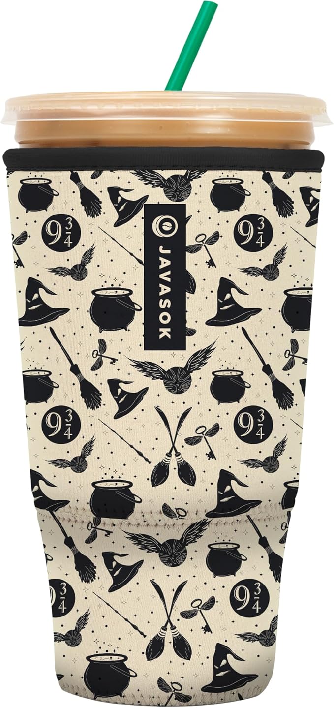 Sok It JavaSok Iced Coffee & Cold Soda Insulated Neoprene Cup Sleeve (Wizard's Walk, XXLarge: 44-48oz)