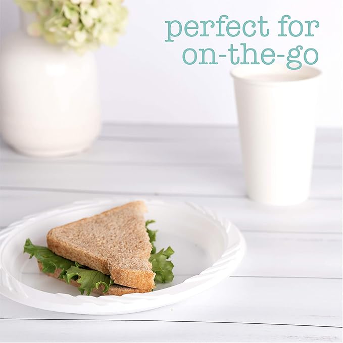 800 Count Disposable 7 Inch White Plastic Plates