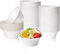 ECOLipak 300 Pack Compostable Paper Bowls, 8 oz Heavy-Duty Disposable Biodegradable Soup Bowls Made of Natural Bagasse, Suitable for Soup, Salad, Dessert, Milk, Cereals