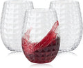 20 Pack Plastic Wine Glasses, 16Oz Disposable Wine Glasses Unbreakable Clear Plastic Cocktail Glasses Recyclable Shatterproof Reusable Wine Cups