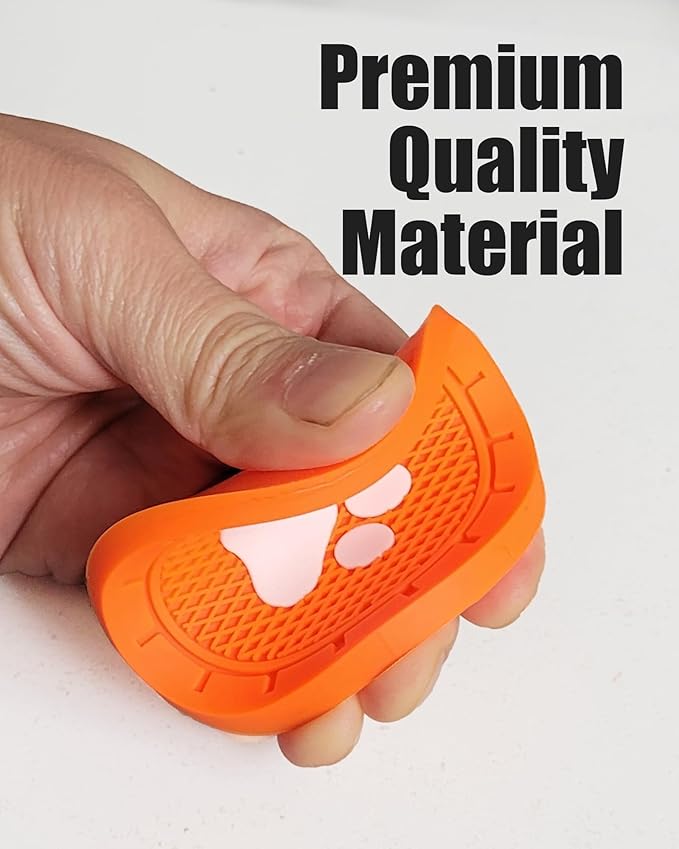 4 Pack Car Cup Coasters, Universal Dog Paw Print Non-Slip Silicone Cup Holder Inserts, Car Interior Accessories, Orange