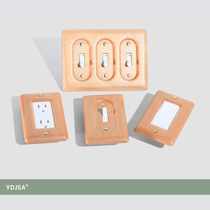 Elegant Maple Wood Cover Plate For Toggle Light Switch 3 Toggle Light Switch Cover Plate