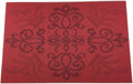 Gugrida Luxury Red Placemats Set of 6 Crossweave Woven Vinyl Placemat for Dining Table Heat Resistant Kitchen Table Mats Easy to Clean