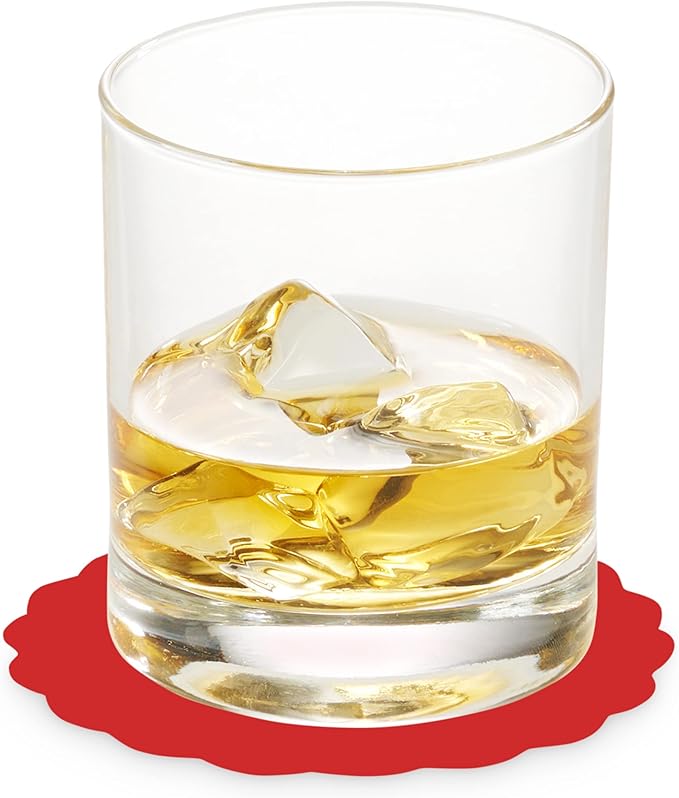 Disposable Red Paper Coasters for Drinks, 3.5 Inch Round Coasters for Bar, Cocktail, Beverage, Wine Or Event, 500 Pack Bulk