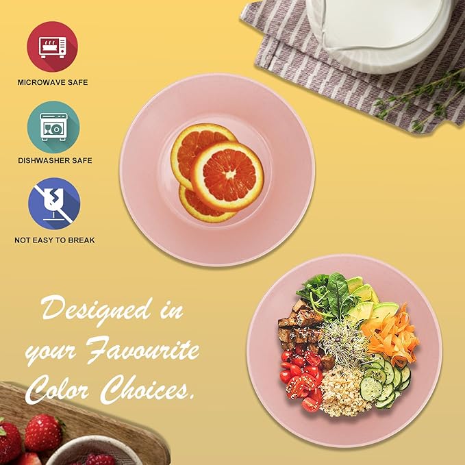 Wrova Wheat Straw Bowl Sets,6 PCS Unbreakable Cereal Bowl 36 OZ,Microwave and Dishwasher Safe Bowls,Kitchen Bowls BPA Free for Serving Soup,Oatmeal and Salad （Sakura）