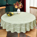Zobesta 60 Inch Round Table Cloth Green, Linen Round Tablecloth Heavy Weight Washable Farmhouse Soft Boho Tablecloth for Party, Holiday, Picnic, Dining, Outdoor,Fall