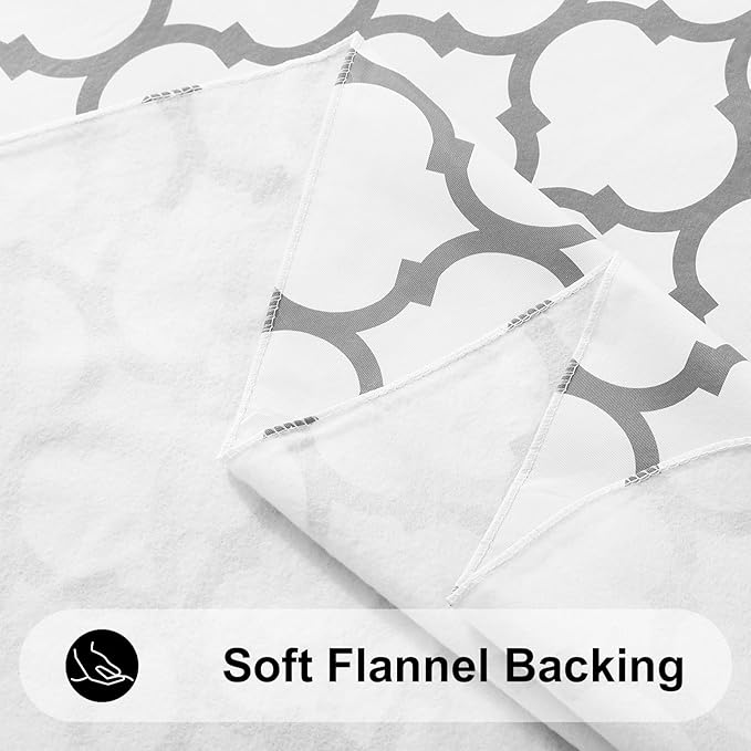 Smiry Square Table Cloth, Waterproof Vinyl Tablecloth with Flannel Backing for Square Tables, Wipeable Spillproof Plastic Tablecloths for Dining, Camping, Indoor and Outdoor (70"x70", White)