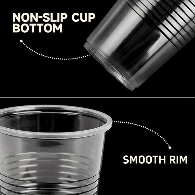 YEEHAW 9 oz Plastic Cups, 2000 Pack - Clear Disposable Drinking Water Cups for Cold Beverages, Ideal for Party