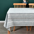 Heavy Duty Cotton Table Cloth for Rectangle Table Rectangular Farmhouse Vintage Tablecloth Washable Rustic Table Cover (Gray, Rectangle, 52''x 98'', 8-10 Seats)