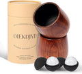 Original Wooden Bourbon Whiskey Glasses Set of 2, Handcrafted Charred Oak Wooden Bourbon Tumblers for Scotch, Unique Gifts for Men(2Pack)