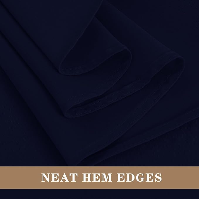 Fitable 6 Pack Navy Round Table Clothes - 70 Inches in Diameter - Stain Resistant and Washable Tablecloths, Polyester Fabric Table Covers for Wedding, Party, Banquet, Gathering