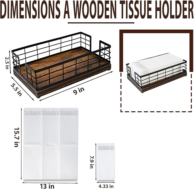 Elegant Wooden Base Paper Holder – Stable, Durable, and Stylish Kitchen Dispenser