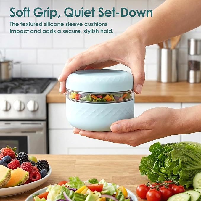 16 oz (2 Cup) Glass Lunch Bowl Container with Lid | Leak & Spill Proof, BPA-Free, Microwave & Dishwasher Safe, Airtight Meal Prep & Food Storage Jar for Lunch, Salad, Soup, Oats, Stew, Yogurt