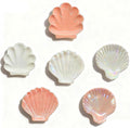 Shell Jewelry Tray Ring Dish, 4.33 Inch Key Bowl Ceramic Tray, Ttrinket Dish Jewelry Dish, Home Decoration, Gifts for Girlfriend Daughter Mother,Mother's Day Gift (6PCS-Shell)