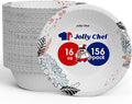 JOLLY CHEF 16 OZ Disposable Paper Bowls with Floral Print 156 Count Heavy-duty Bowls Bulk Perfect for Parties,Picnics,and Everyday Use