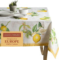 Maison d' Hermine Table Cloth Rectangle Table 100% Cotton 70 x 120 Inches Tablecloth Reusable Decorative for Dining Room Farmhouse Home Valentines Day Decorations Spring Summer - Limoncello